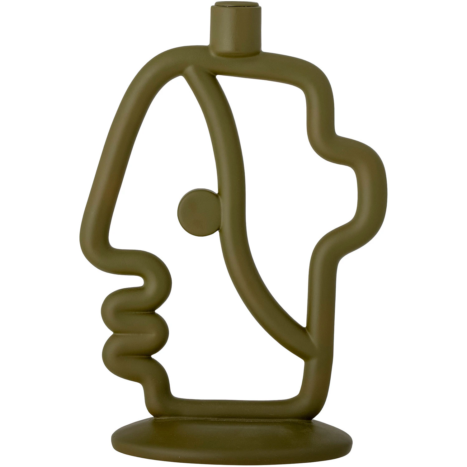 Bloomingville Flavie Ljusstake - Ljuslyktor Polyresin Grön