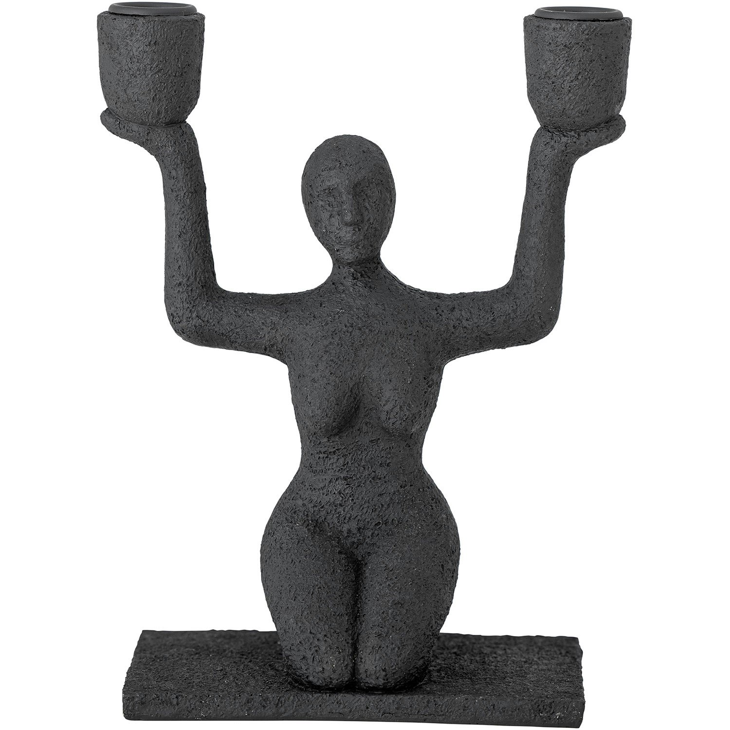 Bloomingville Lucie Ljusstake 23x18 Cm - Ljuslyktor Polyresin Svart