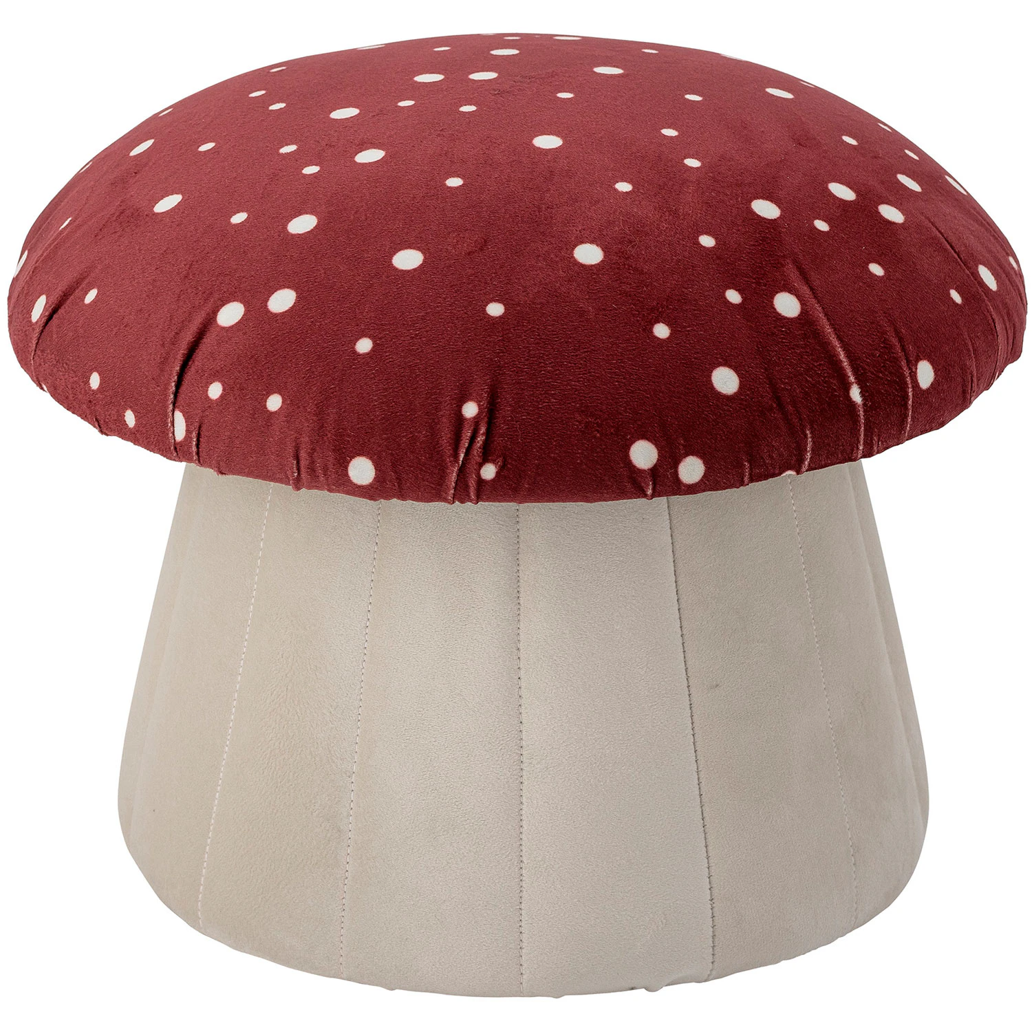 bloomingville lue sittpuff / fotpall ø37 cm - sittsäckar & sittpuffar polyester röd