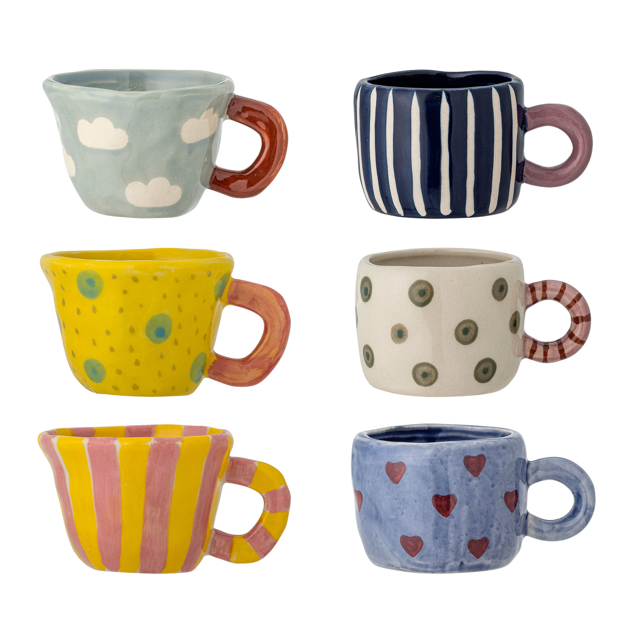 Bloomingville Nini Kopp 6-pack - Kaffebryggare & Tekokare Stengods Multi