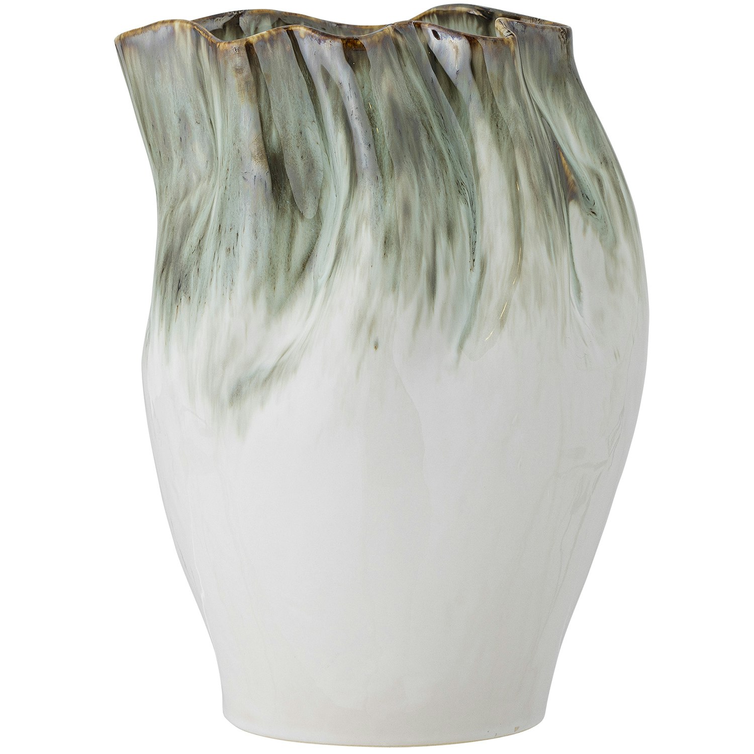Bloomingville Nisha Vase Vas 28 Cm - Vaser Stengods Gr&ouml;n