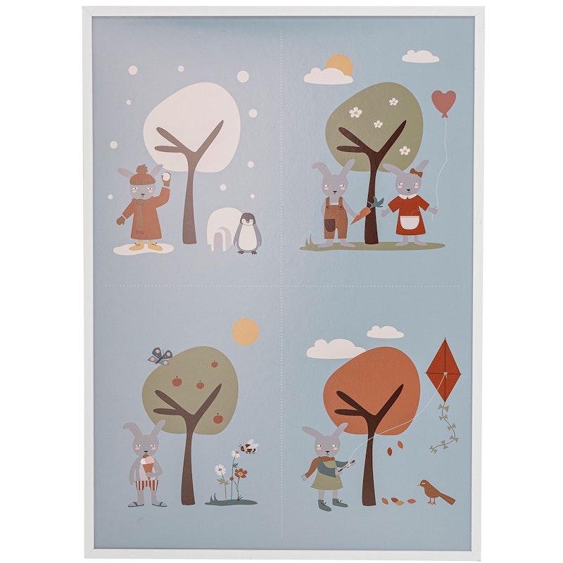 Oya Ram Med Poster 72x52 cm, Vit