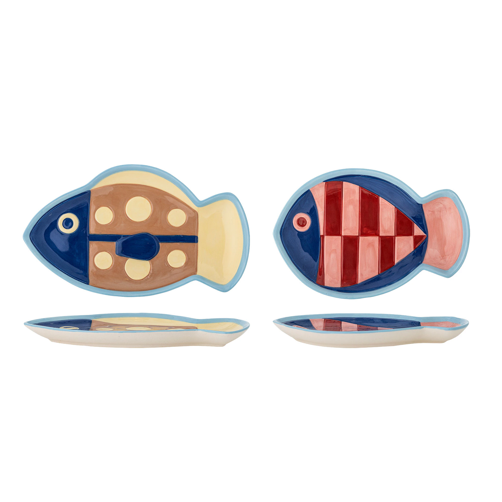 Bloomingville Willy Assiett 2-pack - Assietter Stengods Multi