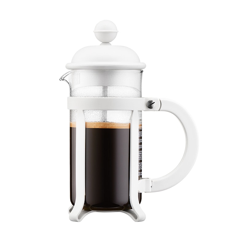 Java Kaffepress, 3 Koppar, Vit