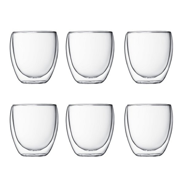 Bodum Pavina Dubbelv&auml;ggade 25 Cl 6-pack - Kaffekoppar Glas Klar