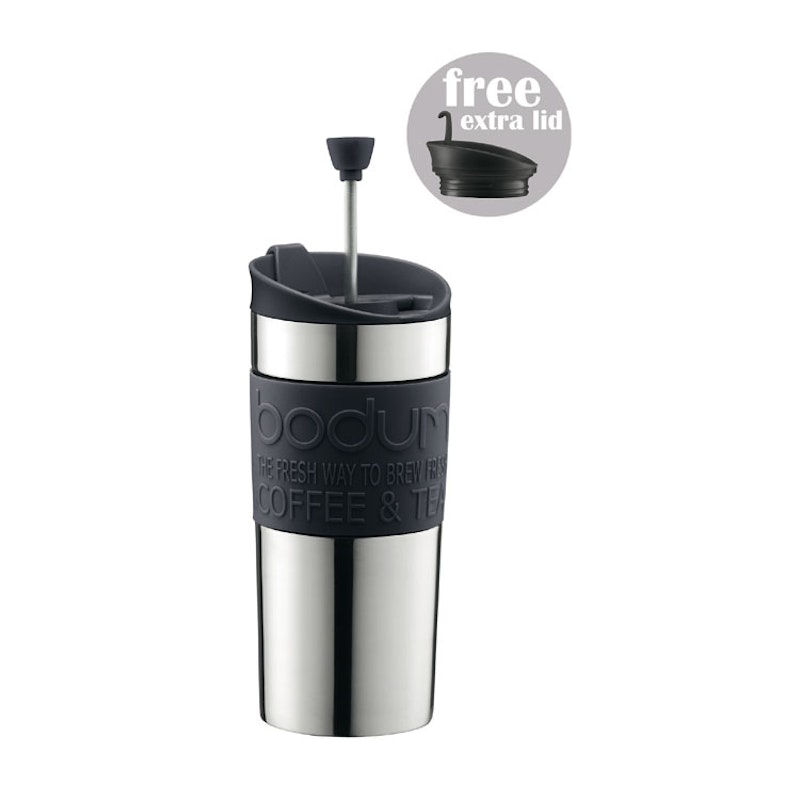 Travel Set Kaffepress 35 cl, Svart/Rostfritt stål