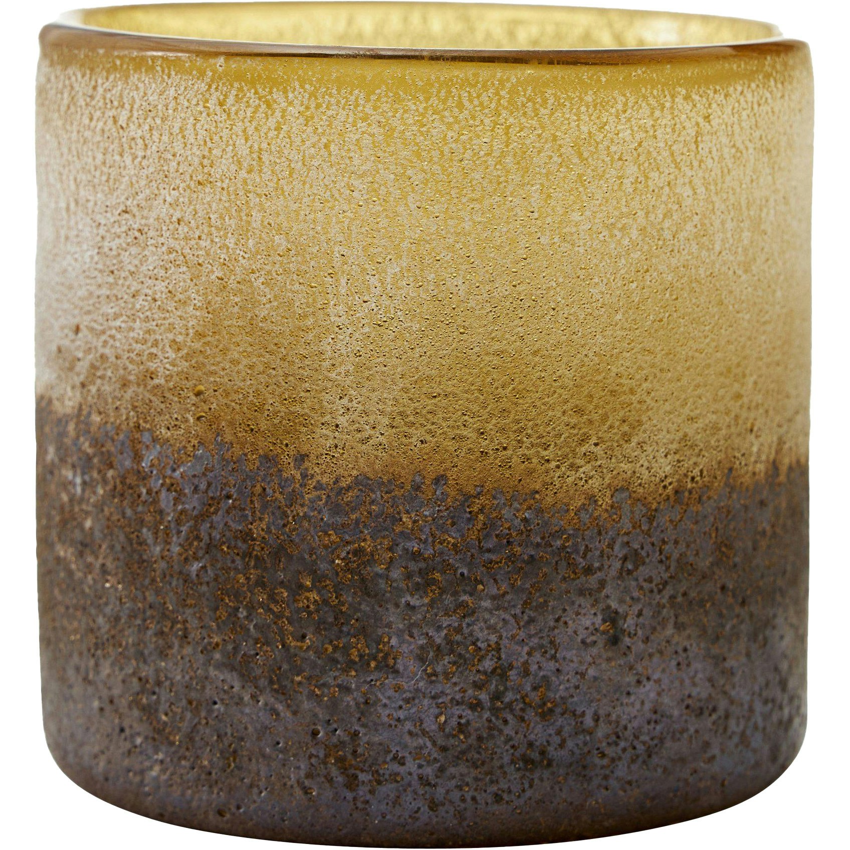 Boel&Jan Aria Ljuslykta / Gr&aring; 12 Cm - Ljuslyktor Glas Brun