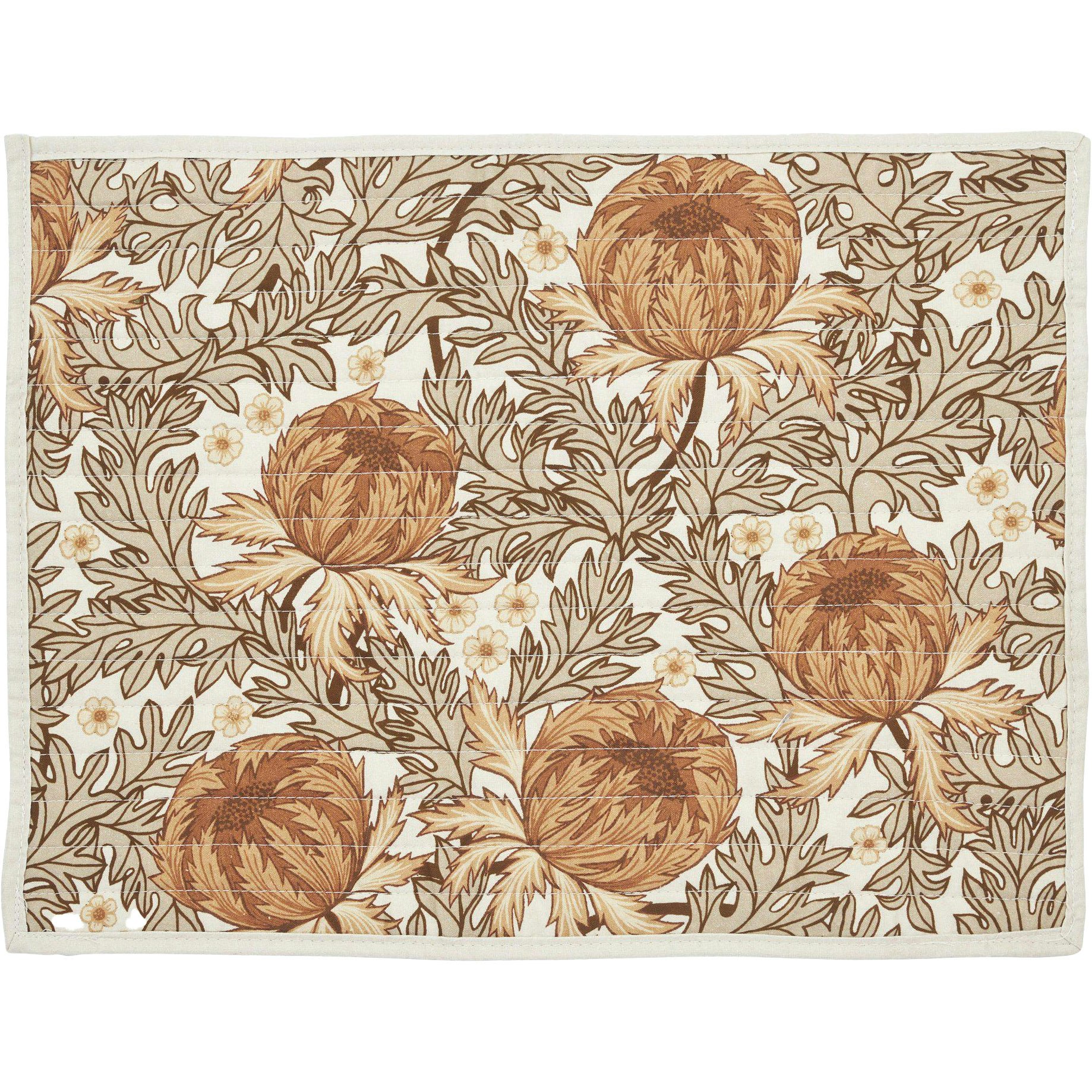 Boel&Jan Naima Bordstablett 35x45 Cm / Vit / Beige - Bordstabletter & Glasunderl&auml;gg Bomull Brun