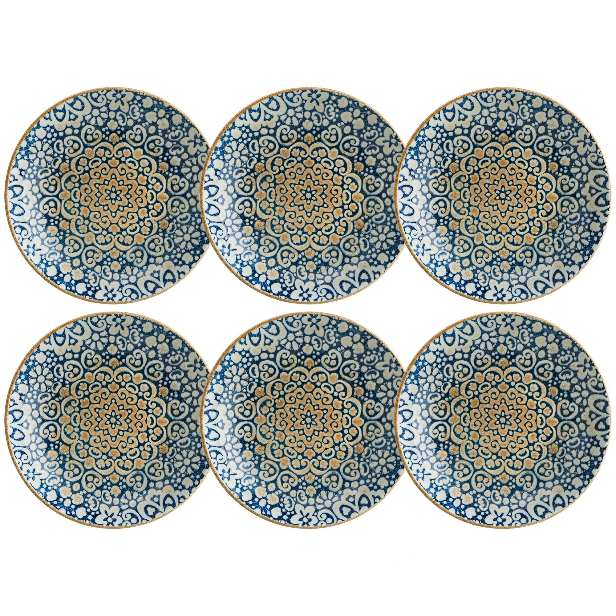 Bonna Alhambra Djup Tallrik 25 Cm 6-pack - Porslin Bl&aring;