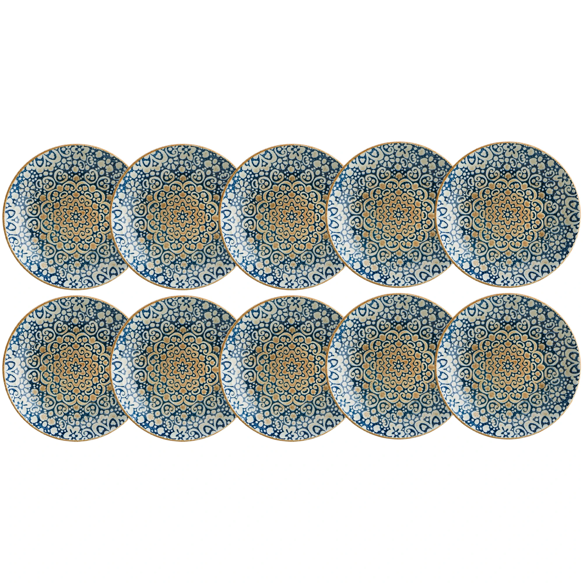 Bonna Alhambra Djup Tallrik 25 Cm 10-pack - Porslin Bl&aring;