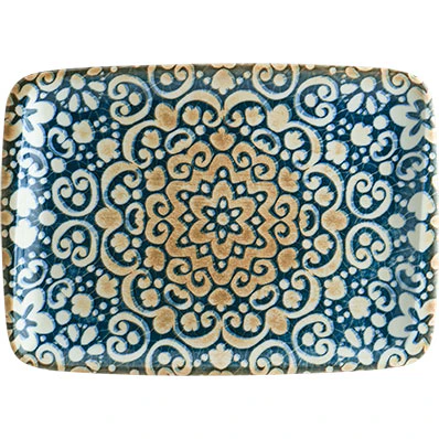 Bonna Alhambra Fat 23x16 Cm - Uppl&auml;ggningsfat Porslin Bl&aring;