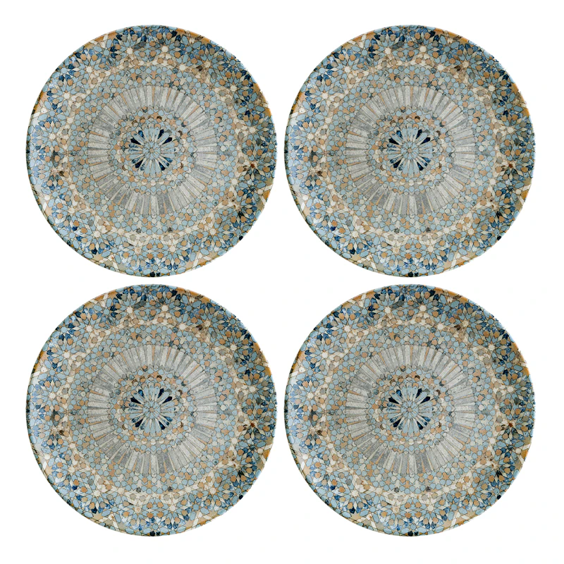 Luca Mosaic Assiett 21 cm, 4-pack
