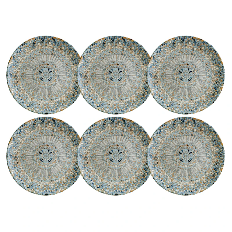 Luca Mosaic Assiett 21 cm, 6-pack