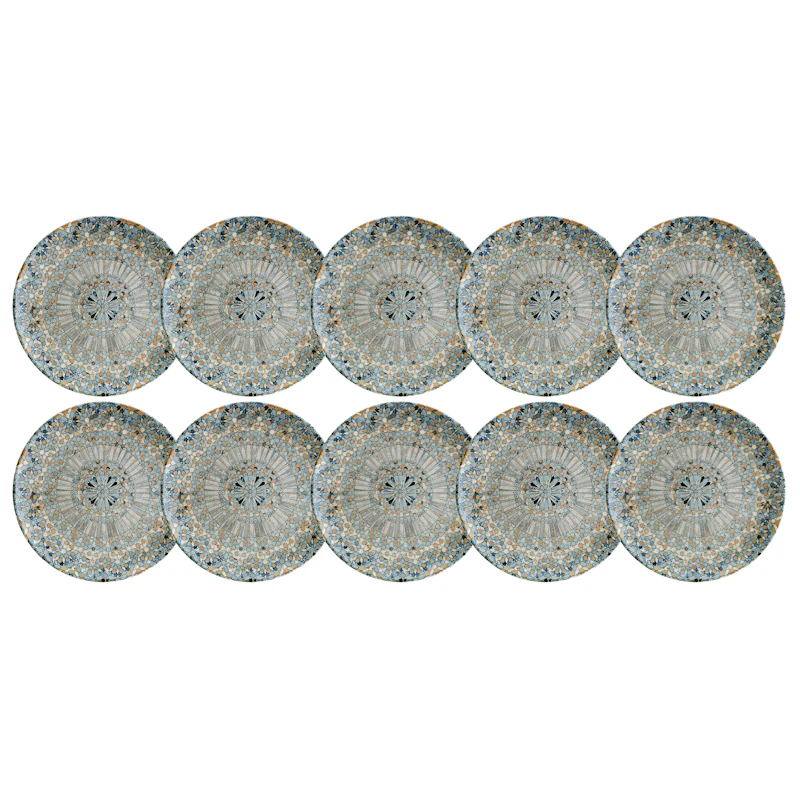 Luca Mosaic Assiett 21 cm, 10-pack