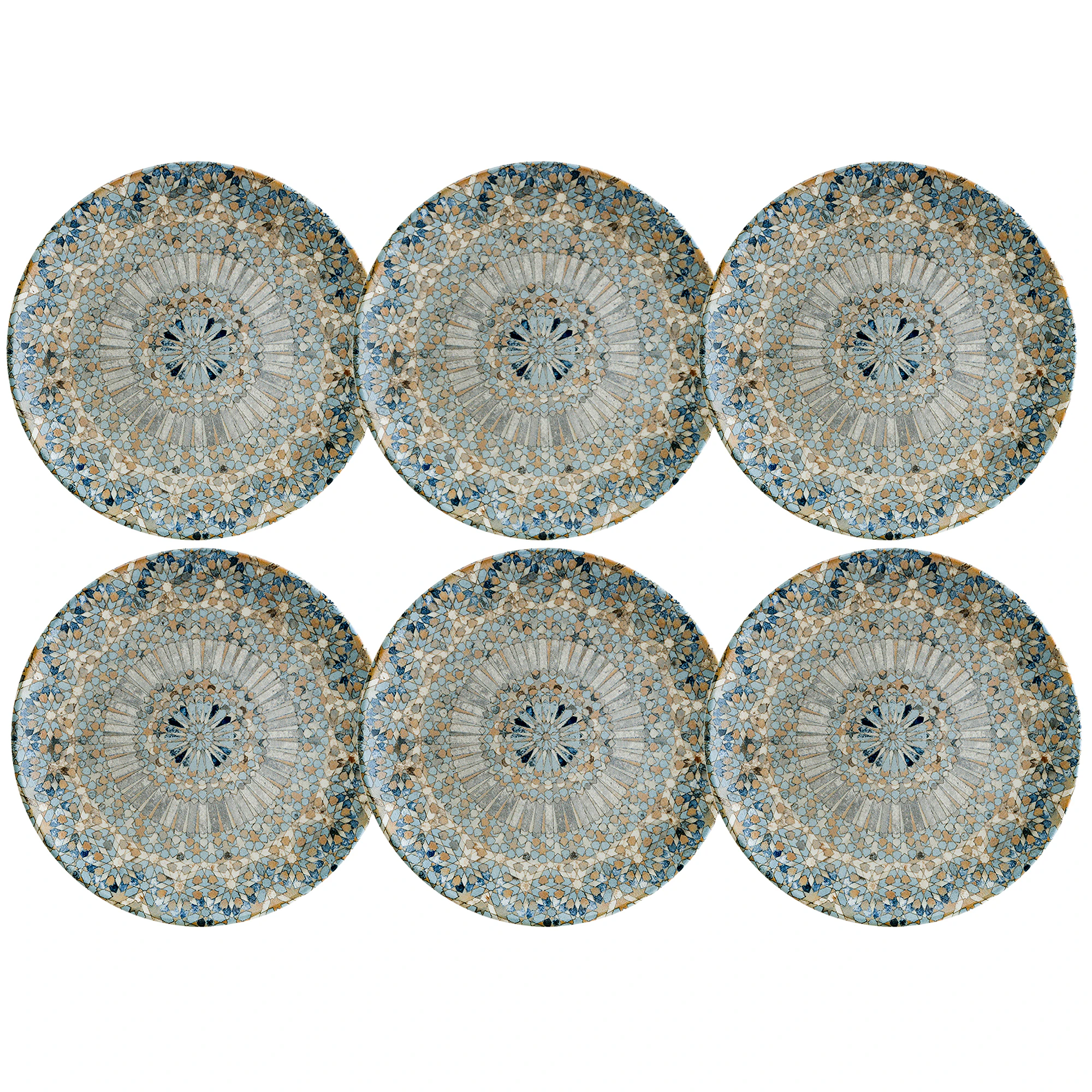 Bonna Luca Mosaic Tallrik 27 Cm 6-pack - Porslin Multi