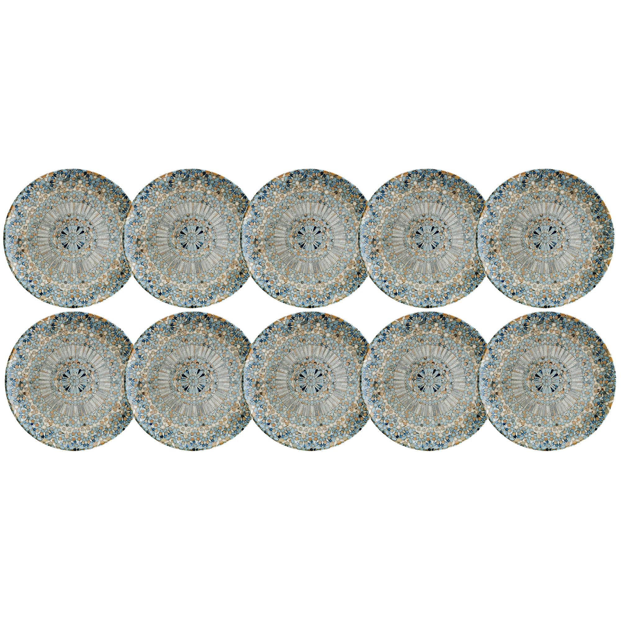 Bonna Luca Mosaic Tallrik 27 Cm 10-pack - Porslin Multi