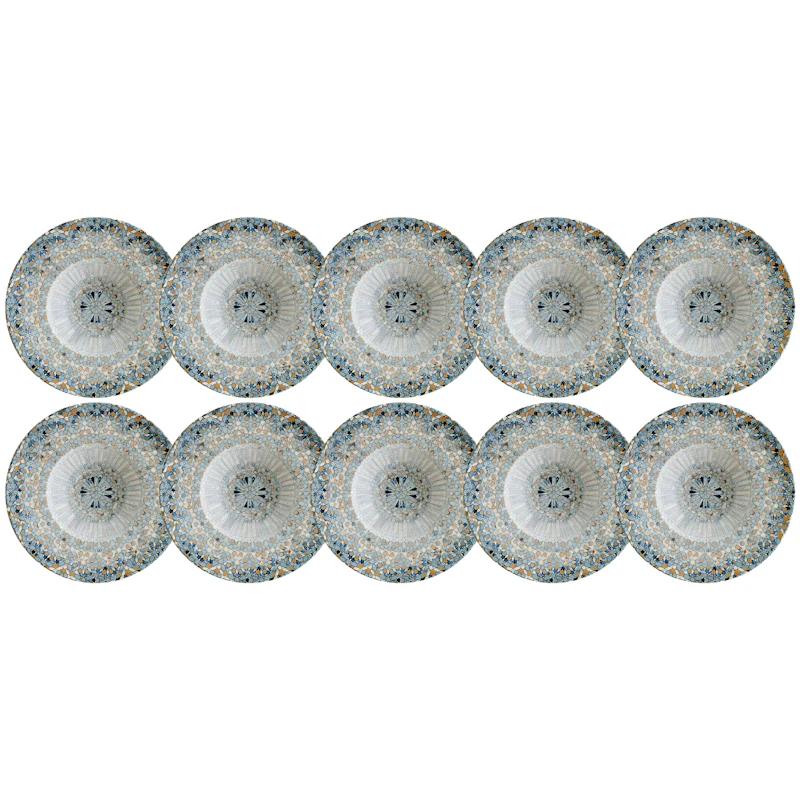 Luca Mosaic Djup Tallrik 28 cm, 10-pack