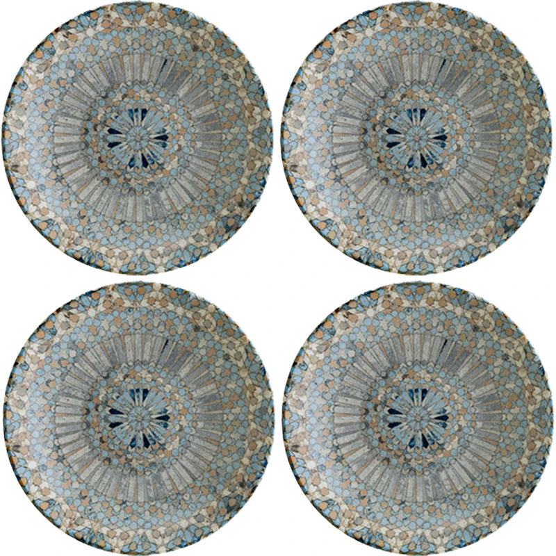 Luca Mosaic Djup Tallrik 25 cm, 4-pack
