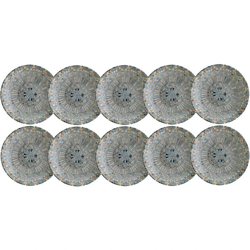 Luca Mosaic Djup Tallrik 25 cm, 10-pack