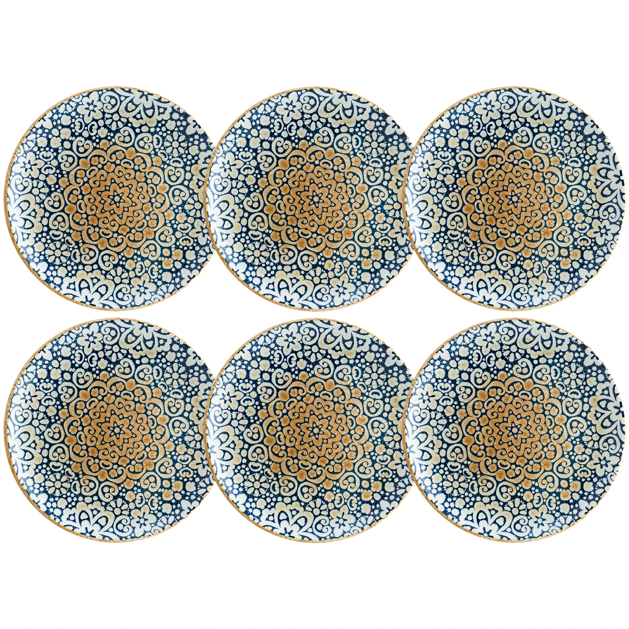 Bonna Alhambra Tallrik 27 Cm 6-pack - Porslin Bl&aring;