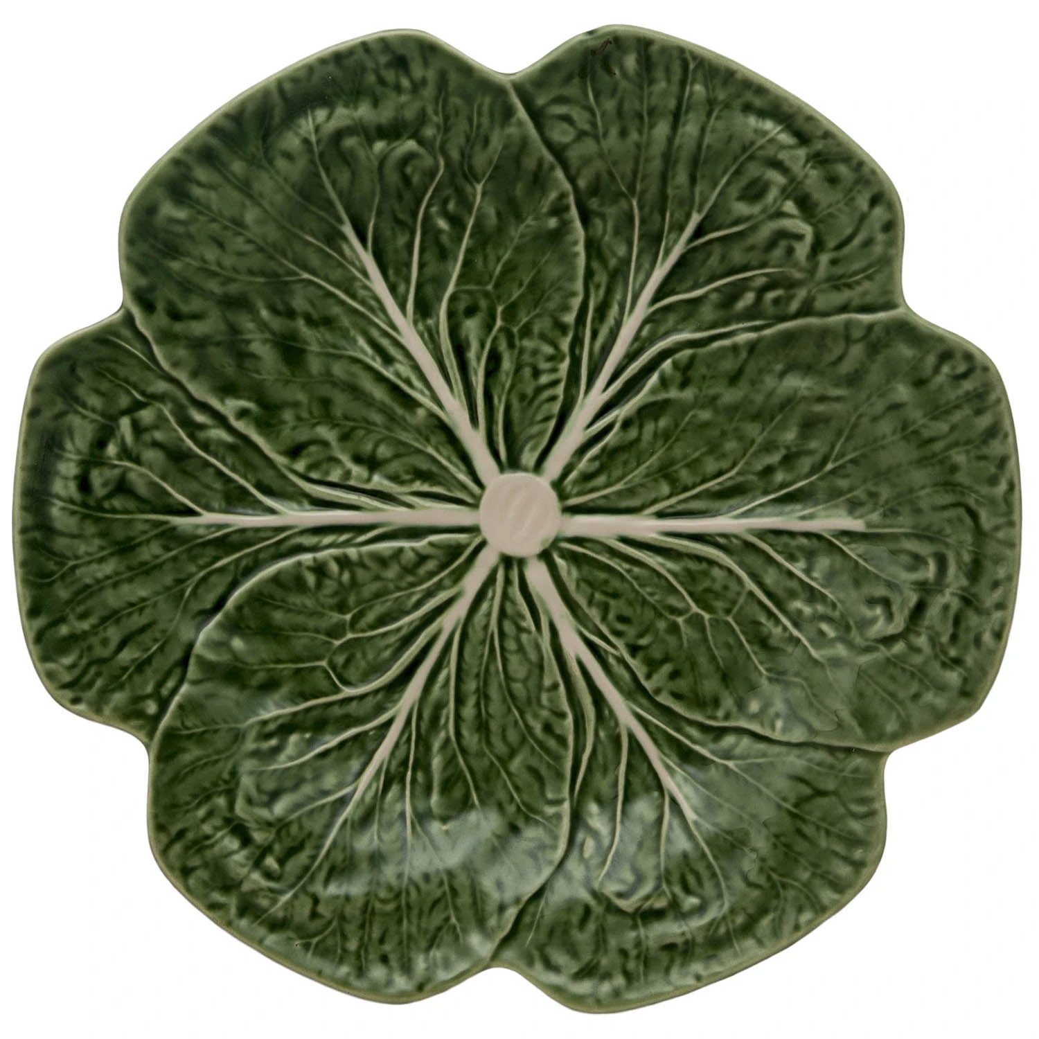 bordallo pinheiro cabbage middagstallrik ø26,5 cm - lergods verde