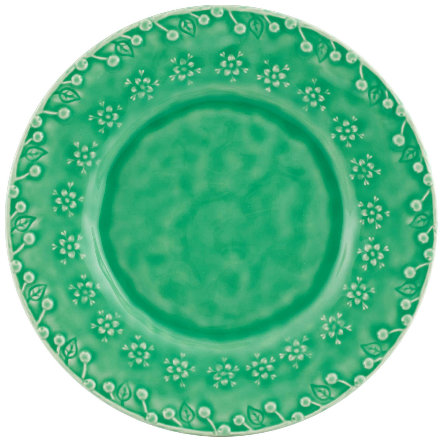 Bordallo Pinheiro Flora Desserttallrik 23 Cm - Assietter Lergods Gr&ouml;n