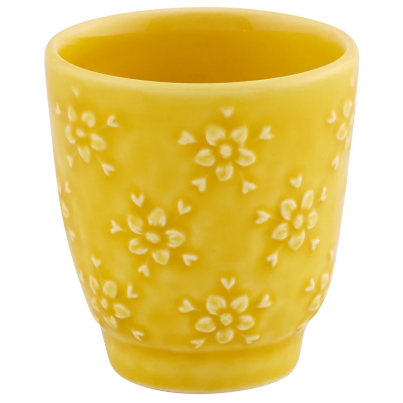 Flora Mugg 10 cl, Gul