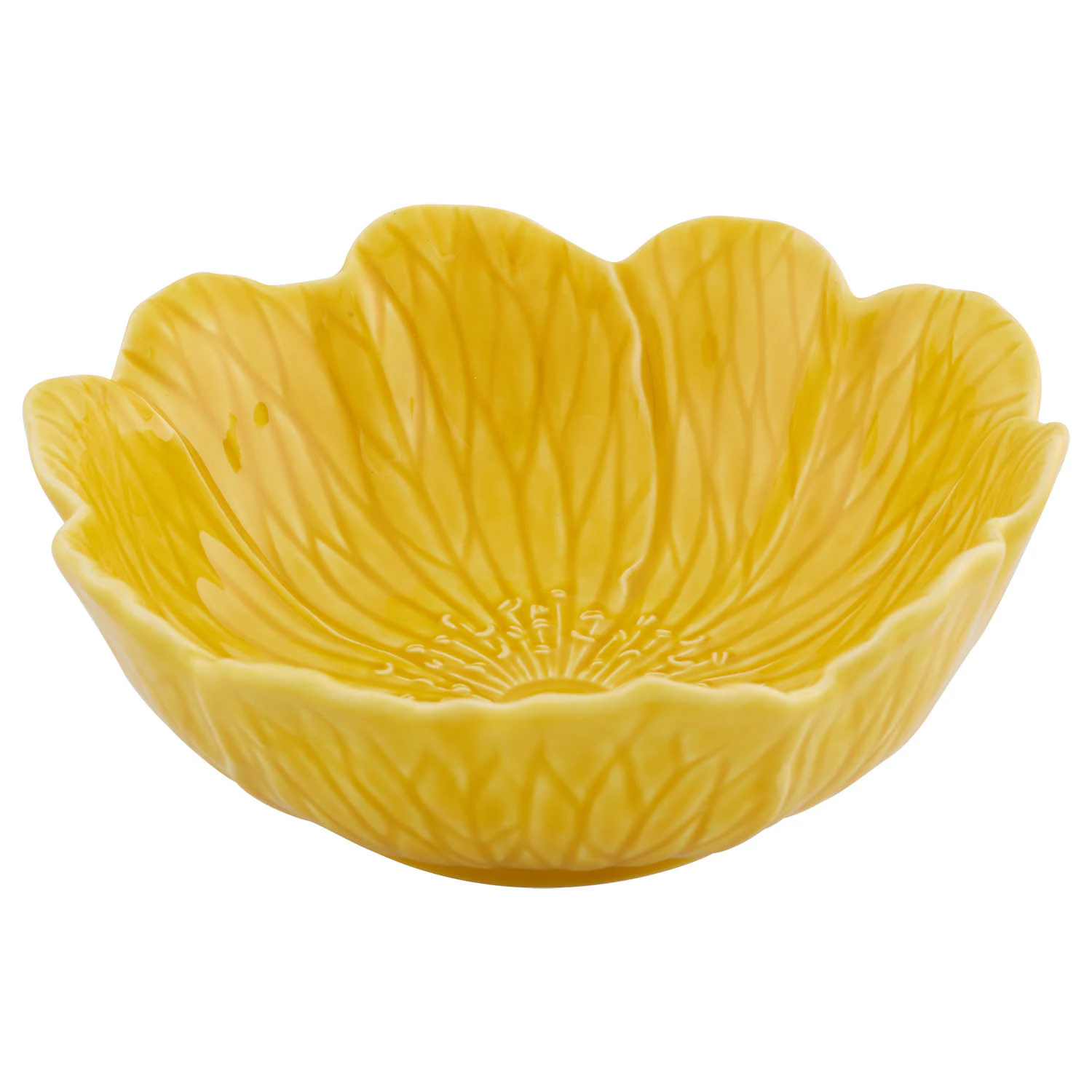 Bordallo Pinheiro Flora Sk&aring;l 17 Cm - Serveringssk&aring;lar Lergods Gul