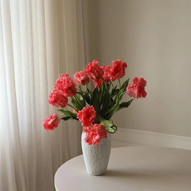 Botané Parrot Tulips Bukett - Dekorativa Accessoarer Skum Röd