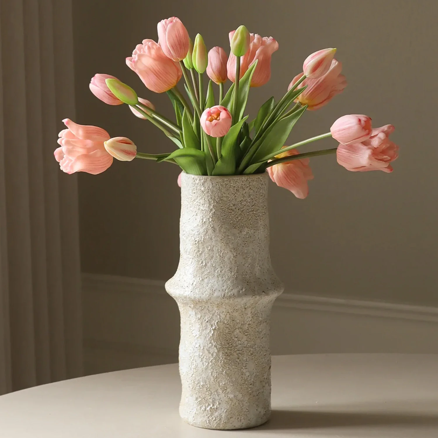Botané Pink Tulip Bukett - Dekorativa Accessoarer Skum Rosa