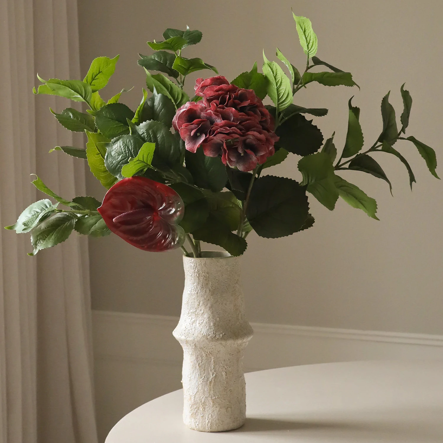 Botané Velvet Rouge Bukett - Dekorativa Accessoarer Skum Vinröd