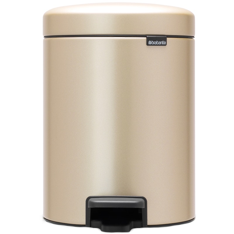 New Icon Pedal Bin 3L, Metallic Gold