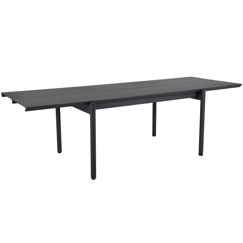 B45 Matbord Aluminium / Metall 92x250 cm, Svart