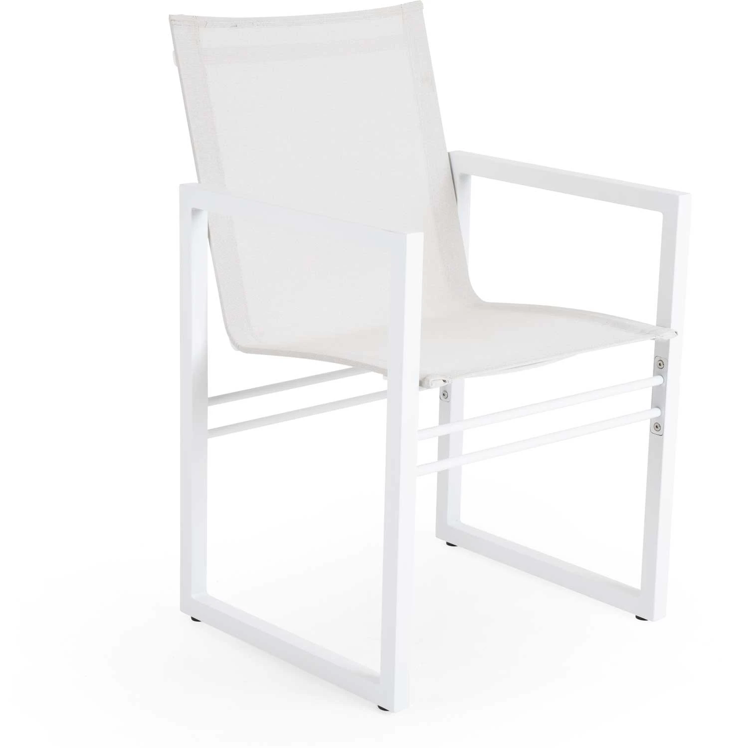 brafab vevi matstol /alu - trädgårdsstolar aluminium vit