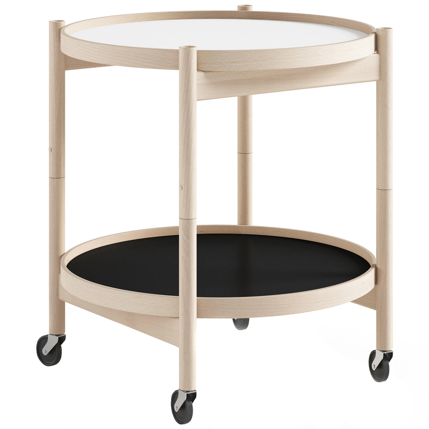 brdr. krüger bølling brickbord ø50 cm obehandlad bok / bas - brickbord laminat svart