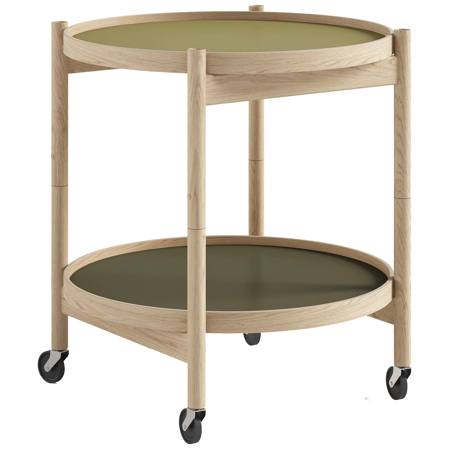 brdr. krüger bølling brickbord ø50 cm obehandlad ek / blad - brickbord laminat grön