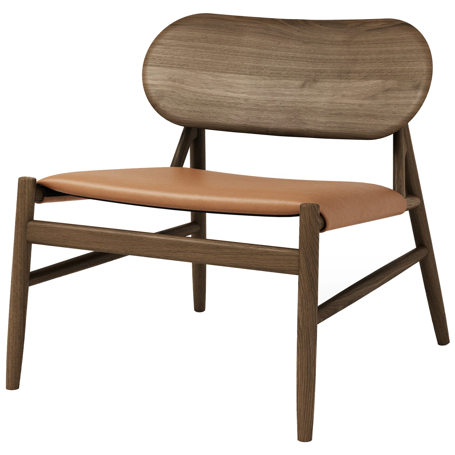 Brdr. Kr&uuml;ger Ferdinand Loungef&aring;t&ouml;lj M&ouml;rkoljad / L&auml;der - F&aring;t&ouml;ljer Ek Brandy