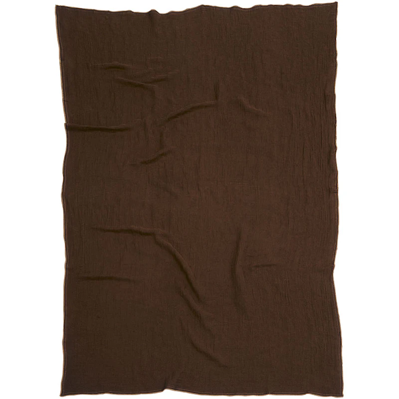 Evy Pläd 130x190 cm, Mörkbrun