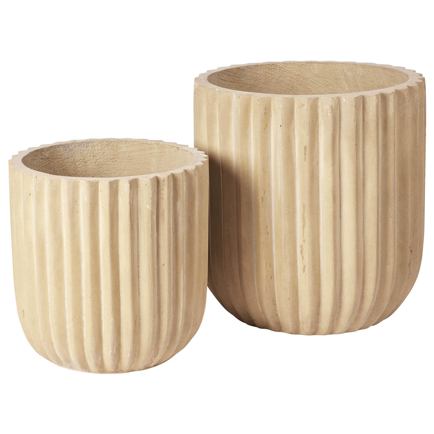Broste Copenhagen Fiber Krukor Antique 2-pack - Krukor Lera Beige