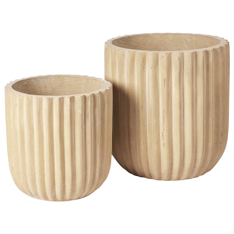 Fiber Krukor Antique Beige, 2-pack