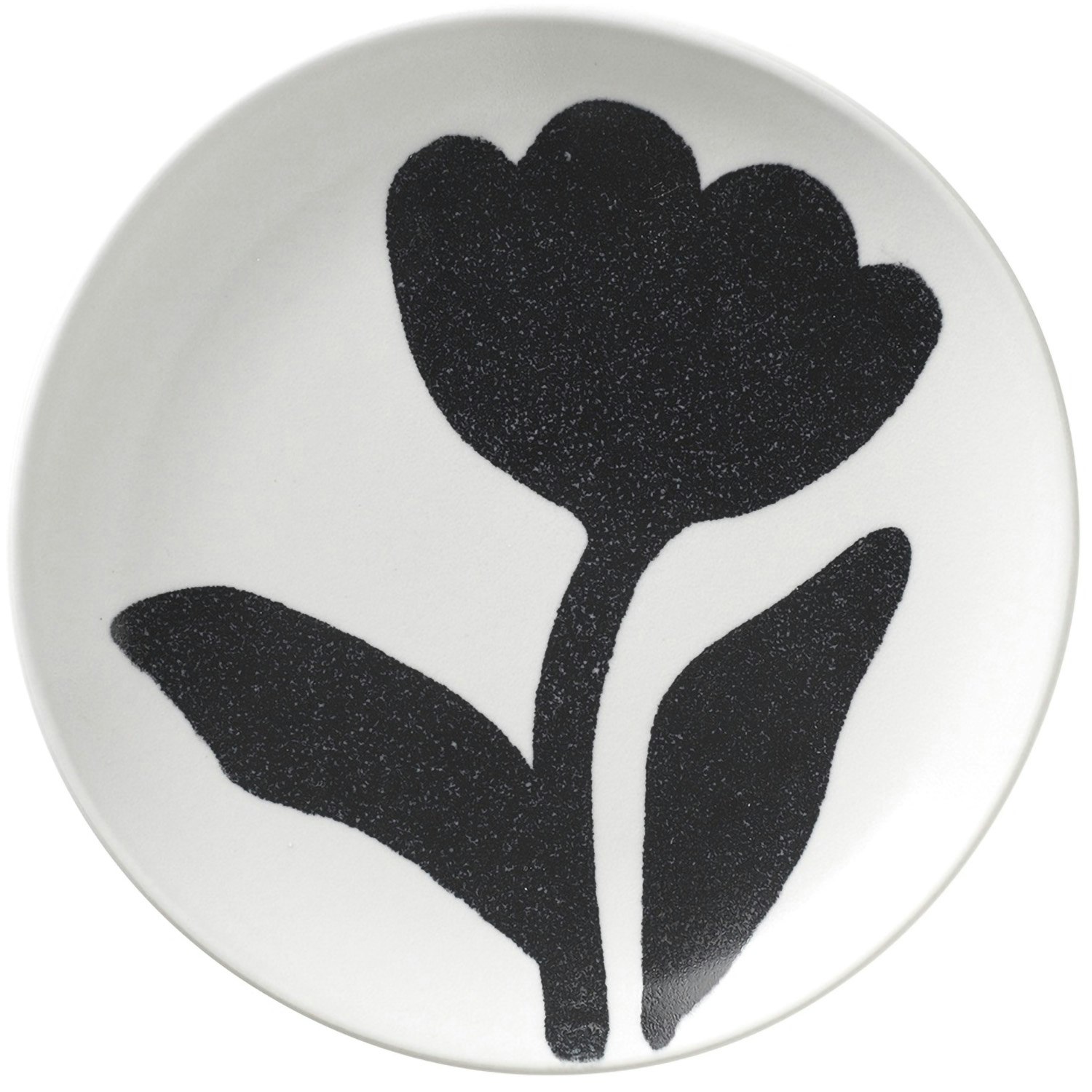 Broste Copenhagen Flora Assiett 15 Cm - Assietter Stengods Svart