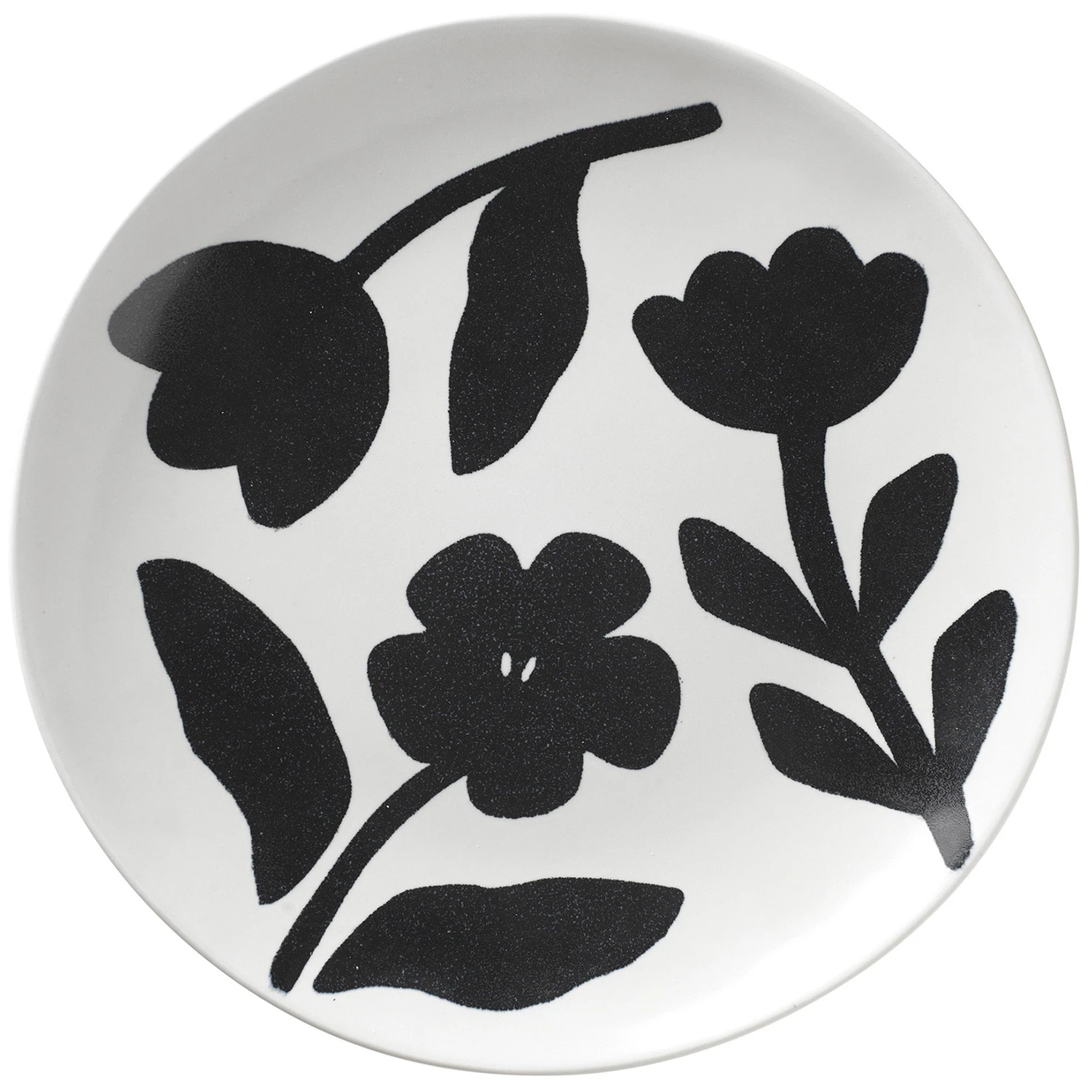 Broste Copenhagen Flora Tallrik 26 Cm - Stengods Svart