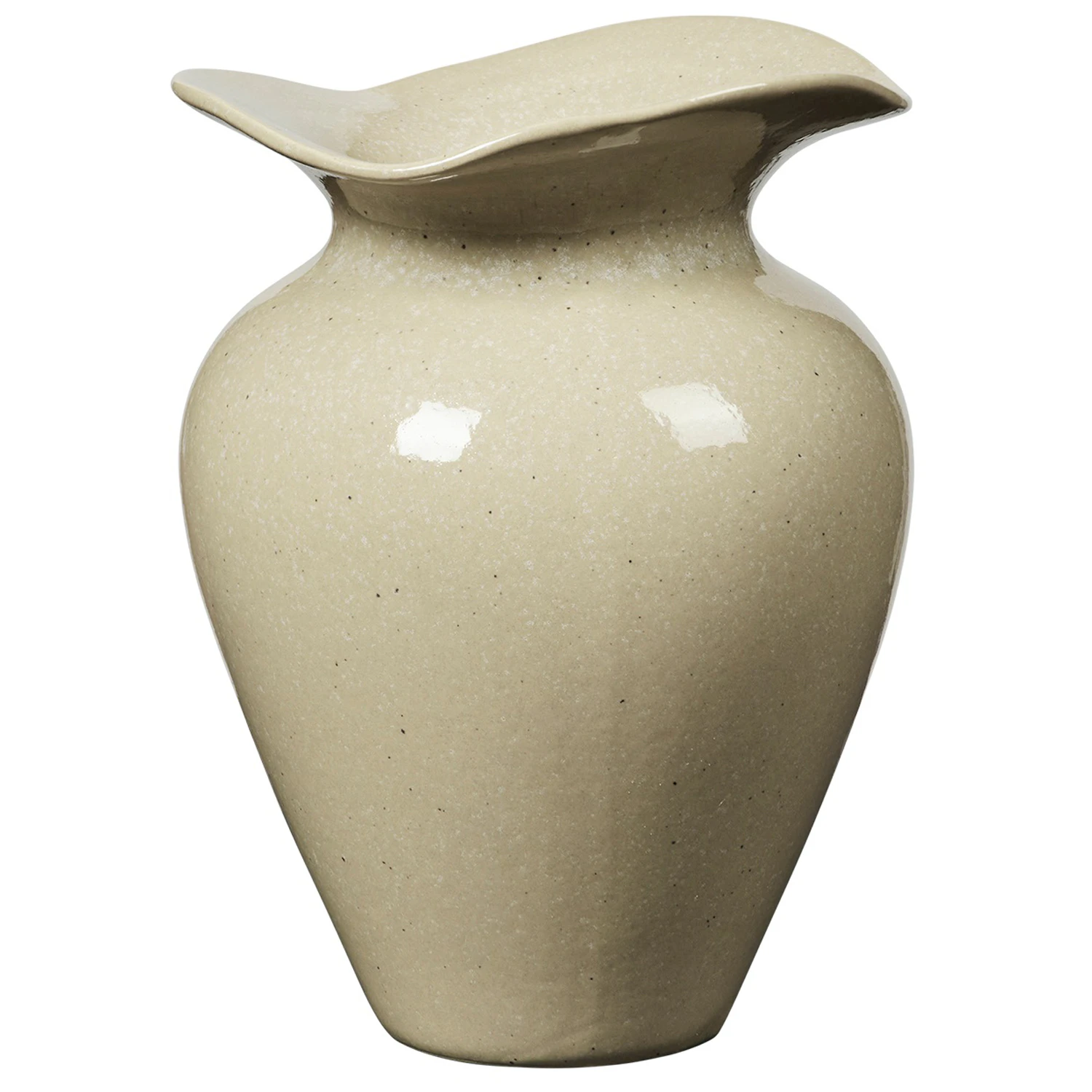 Broste Copenhagen Florentina Vas 22,5 Cm - Vaser Stengods Beige