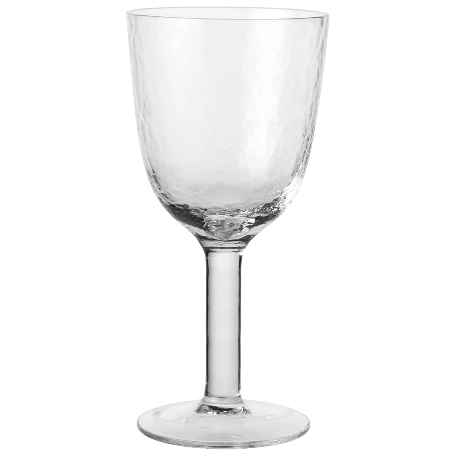 Broste Copenhagen Hammered Vitvinsglas - Vinglas Munbl&aring;st Glas Klar
