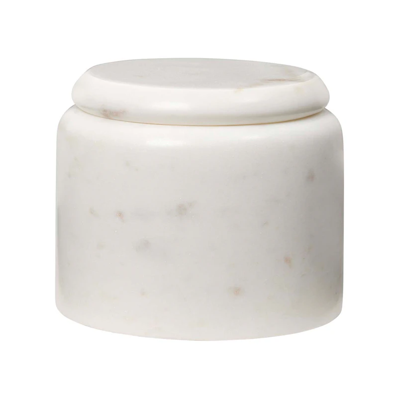 Hedvig Burk 8 cm, Vit Marmor