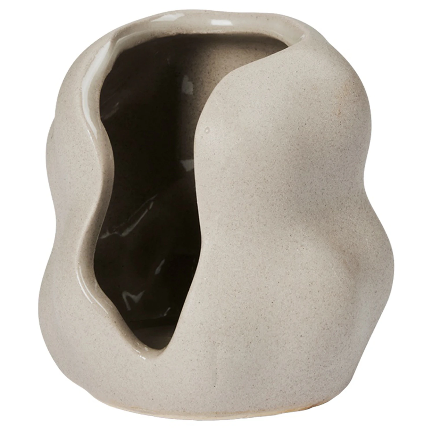 Broste Copenhagen Hekla Ljuslykta 10 Cm - Ljuslyktor Stengods Gr&aring;
