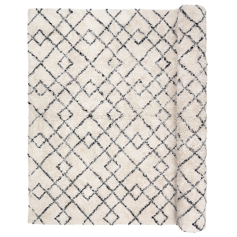 Janson Matta 200x300 cm, Ivory/Black