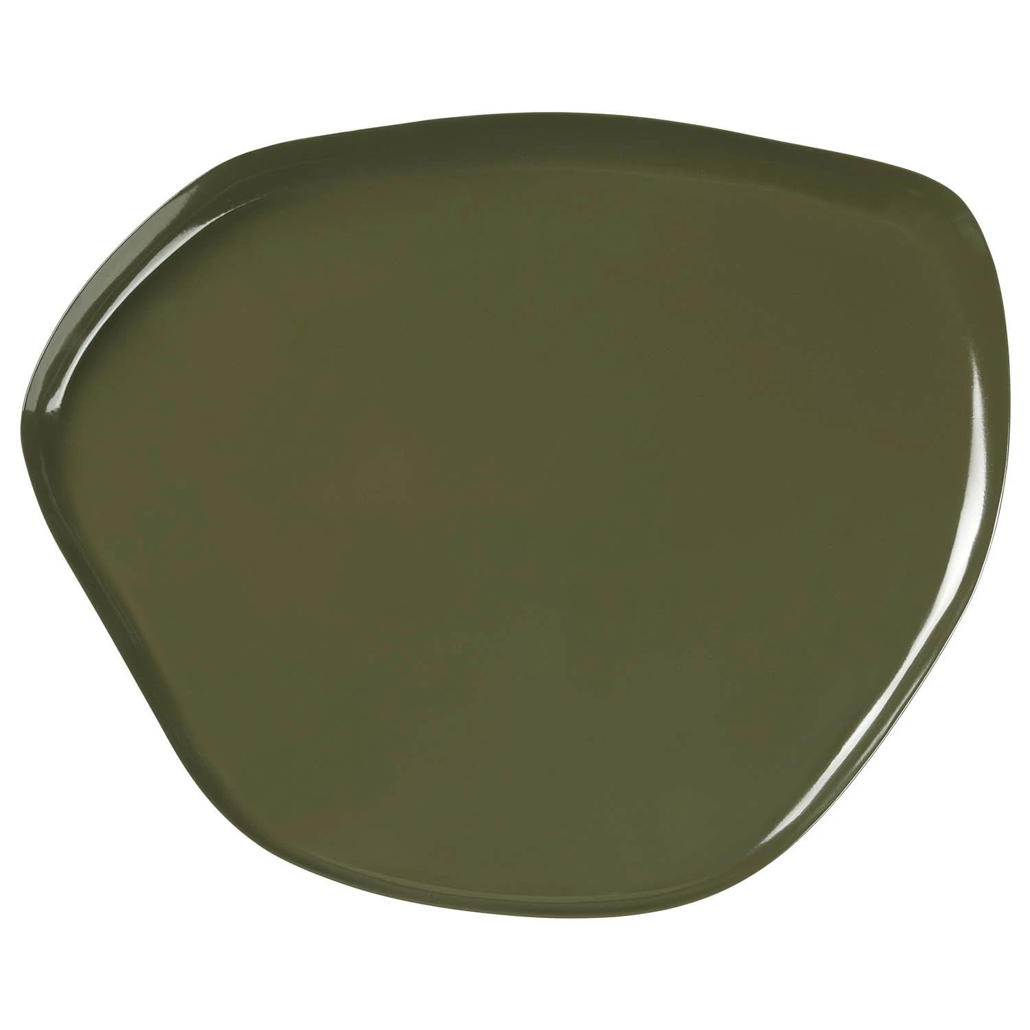 Broste Copenhagen Mie Bricka 34 Cm Grape Leaf Green - Brickor Pulverlackerat Järn Grön
