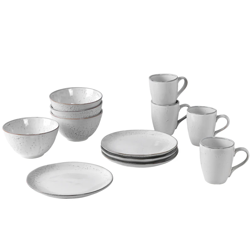 Nordic Sand Frukostset 12 Delar, Vit