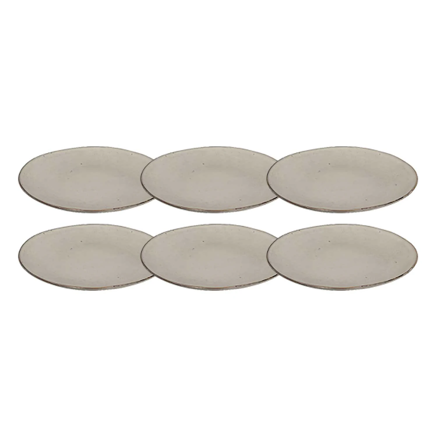 broste copenhagen nordic tallrik 26 cm 6-pack - stengods sand